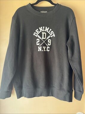 Denimist Black NYC Rowing Graphic Sweatshirt Medium (Like R13 / Anine Bing)